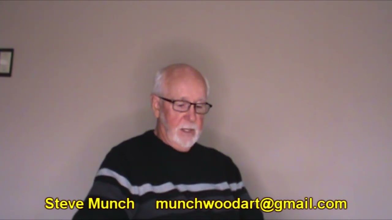 Older man speaking with contact information displayed.